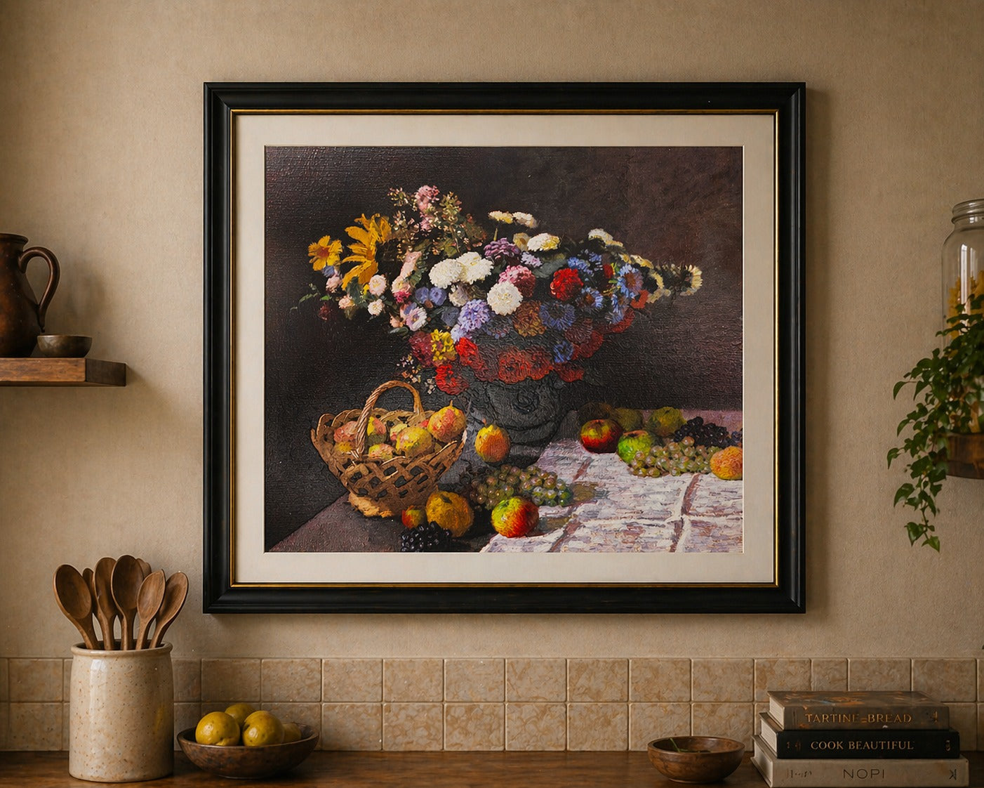 Still Life with Flowers and Fruit by Claude Monet