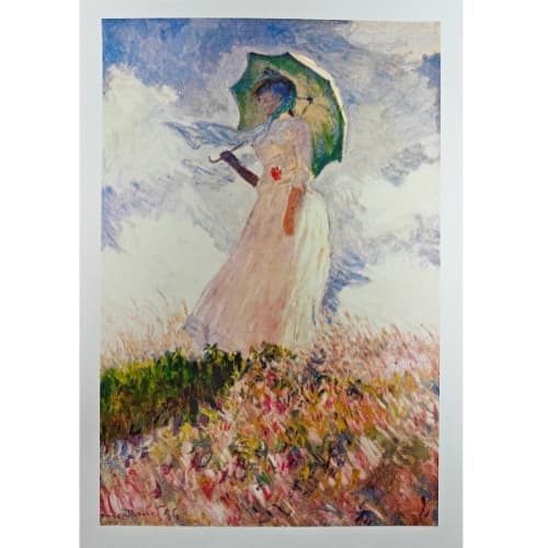 Study Of A Figure Outdoors Woman With A Parasol - 1