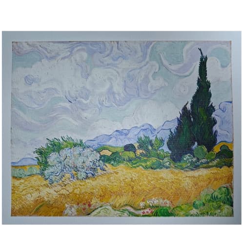 A Wheatfield with Cypresses - 1