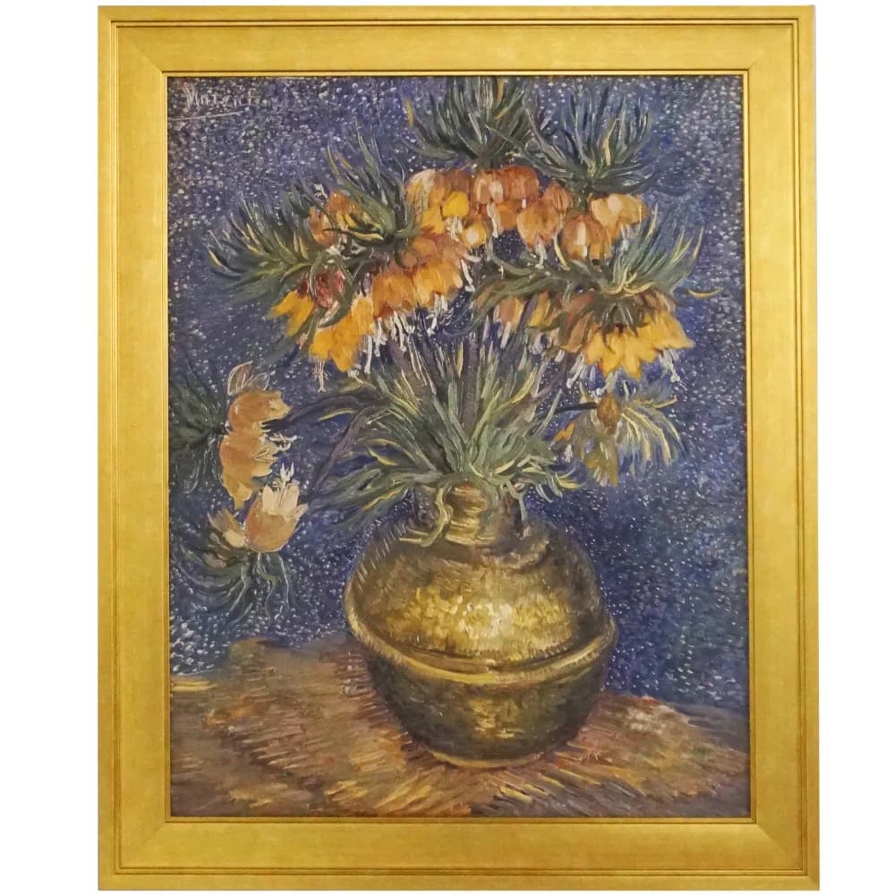 Imperial Fritillaries In A Copper Vase - 1
