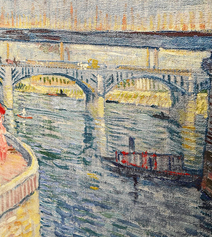 Bridges Across The Seine At Asnieres by Vincent Van Gogh
