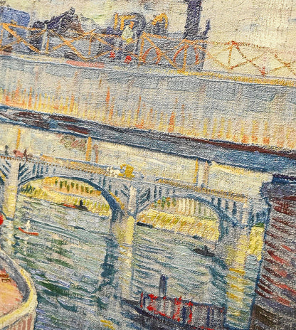 Bridges Across The Seine At Asnieres by Vincent Van Gogh