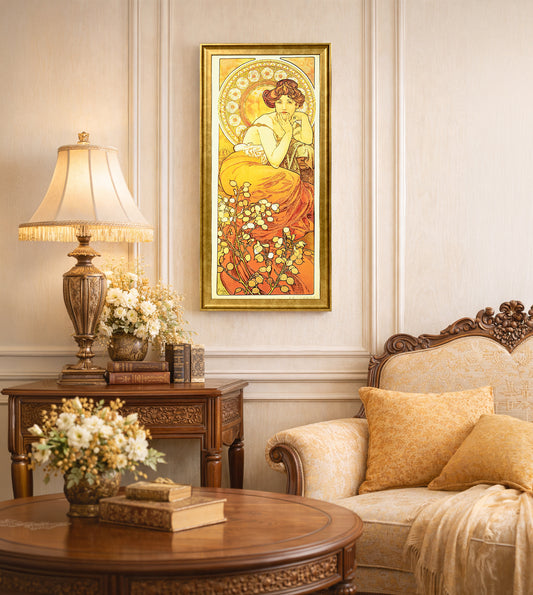 The Precious Stones: Topaz by Alphonse Mucha