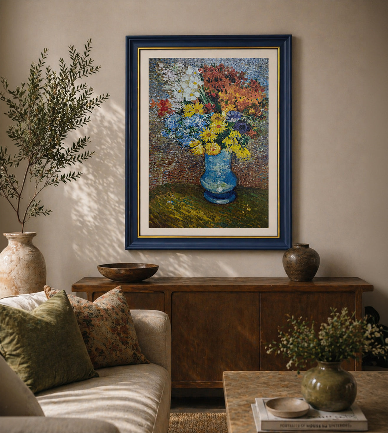 Vase with daisies and anemones by Vincent Van Gogh