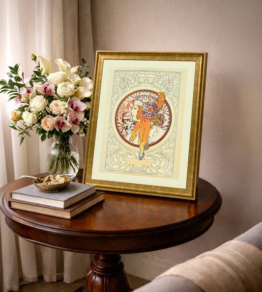 Byzantine Heads Blonde by Alphonse Mucha