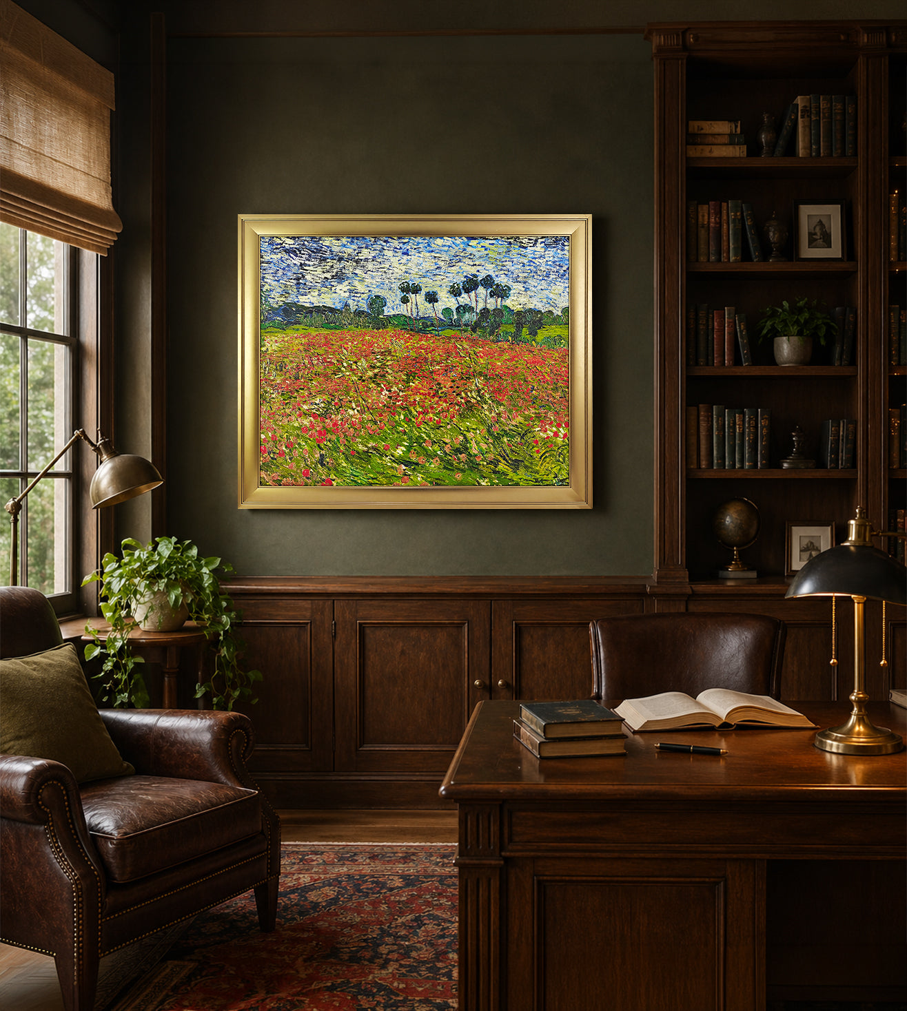 Poppy Field by Vincent van Gogh – Premium Framed Wall Art
