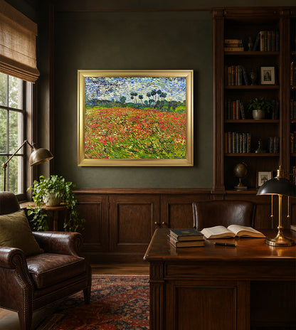 Poppy Field by Vincent van Gogh – Premium Framed Wall Art