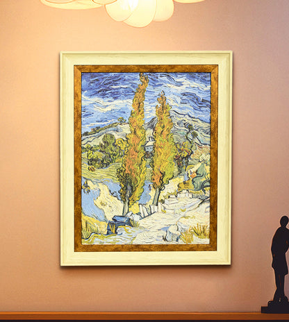 Two Poplars In The Alpilles Near Saint Remy by Vincent Van Gogh