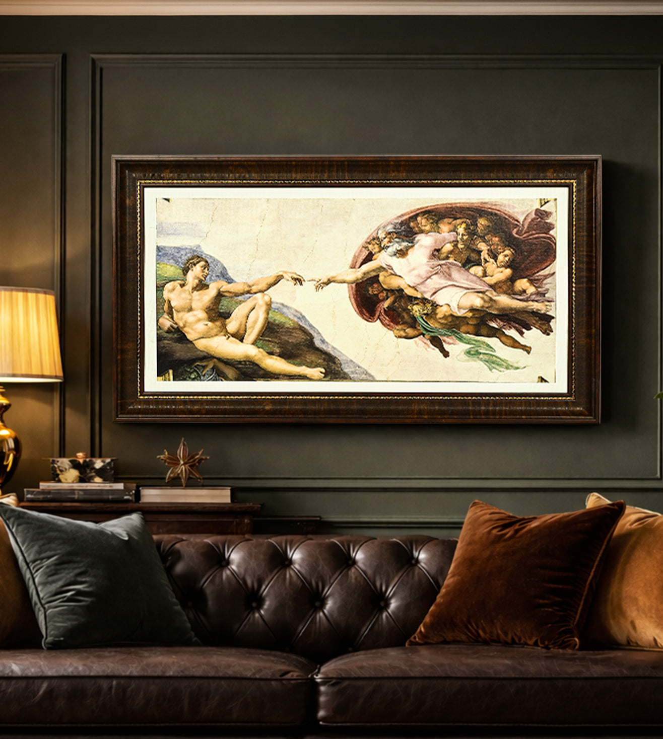 The Creation of Adam perspective by Michaelangelo