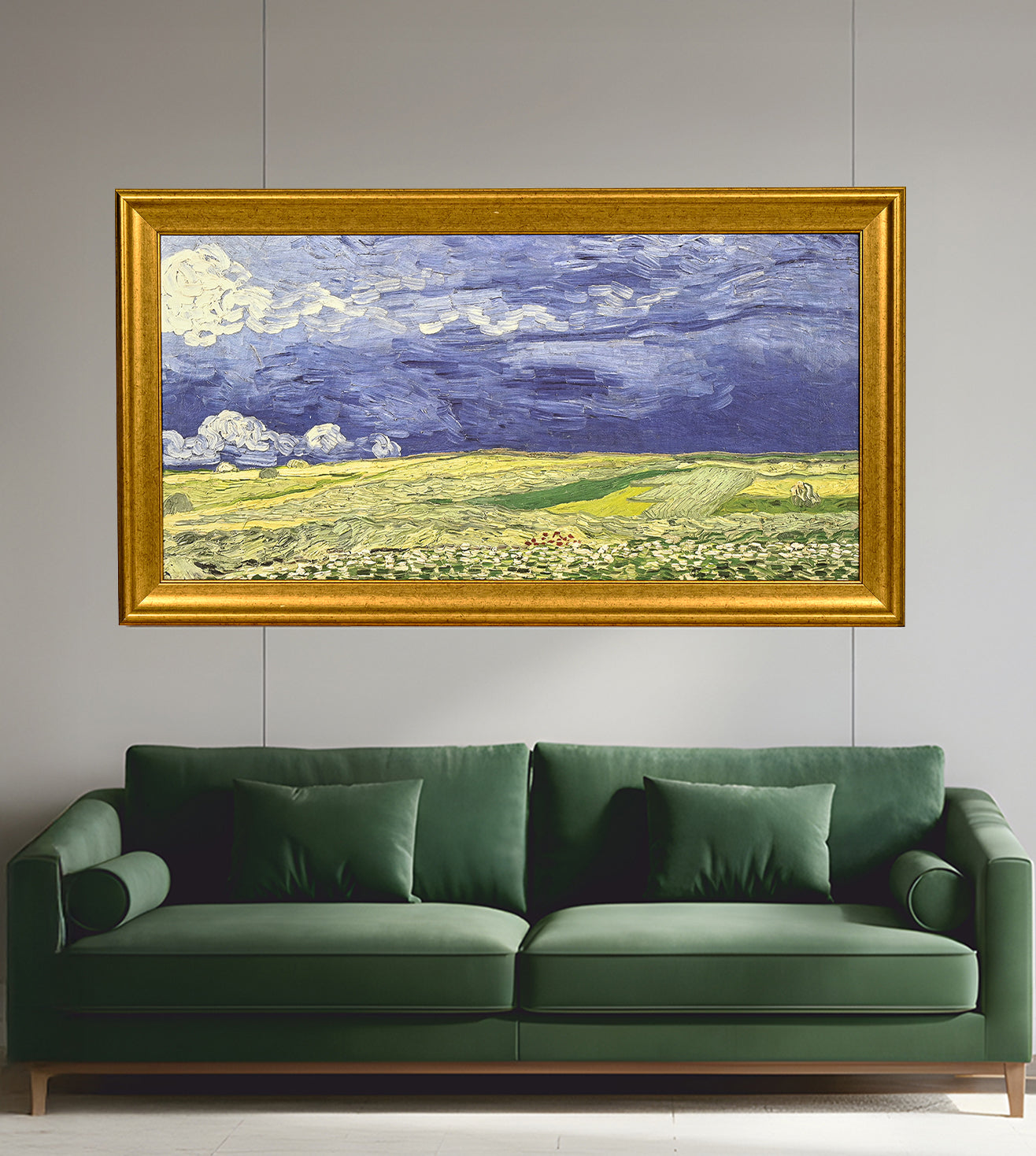 Wheatfield Under Thunderclouds by Vincent Van Gogh