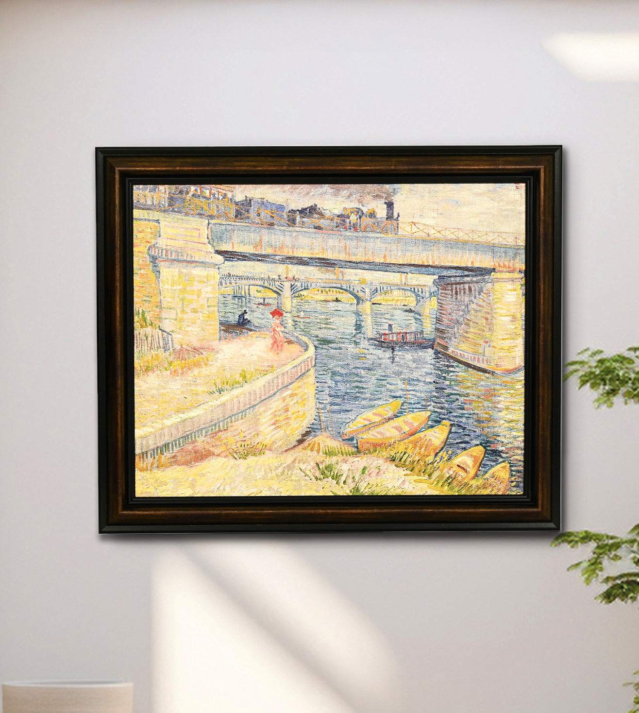 Bridges Across The Seine At Asnieres by Vincent Van Gogh