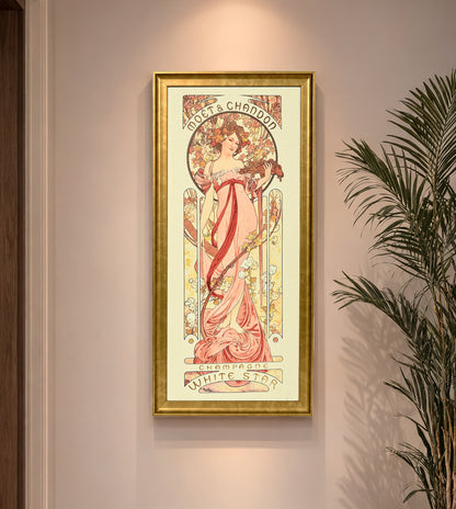 Moet and Chandon White Star by Alphonse Mucha