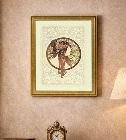 Byzantine Heads Brunette by Alphonse Mucha