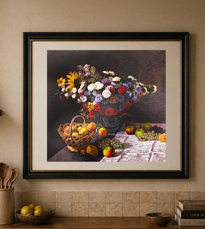 Still Life with Flowers and Fruit by Claude Monet
