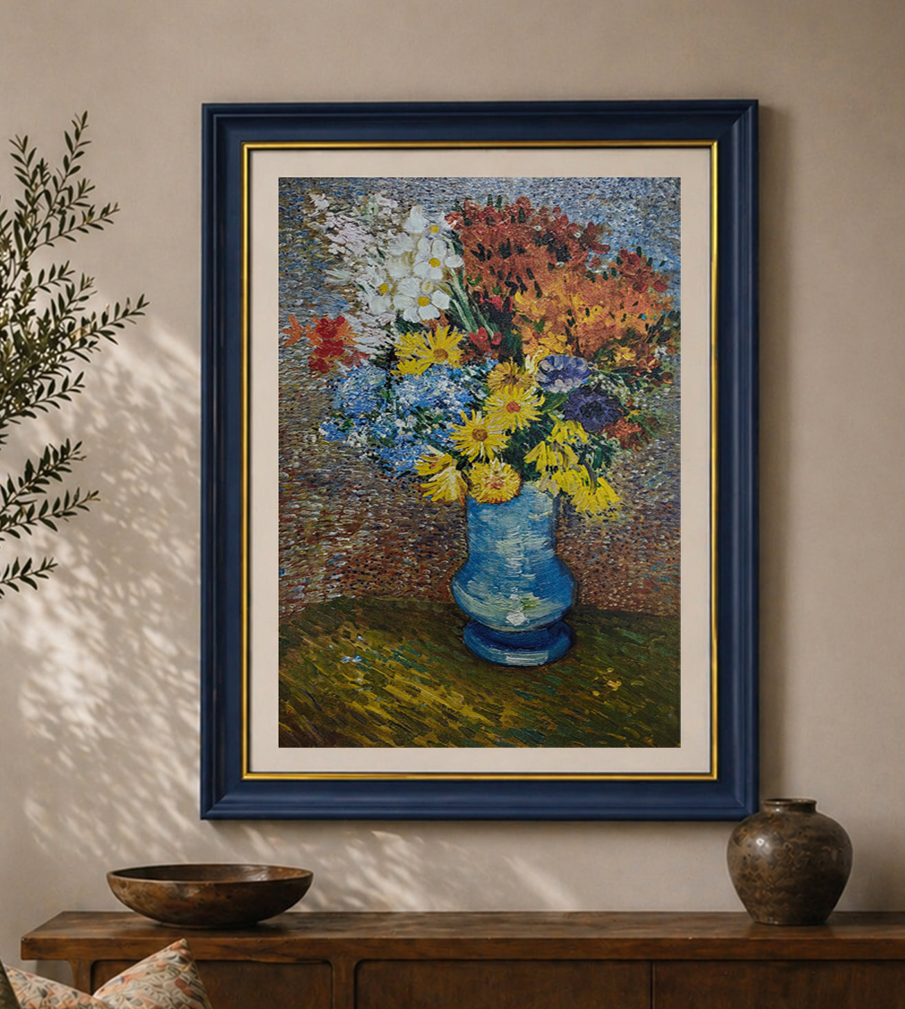 Vase with daisies and anemones by Vincent Van Gogh