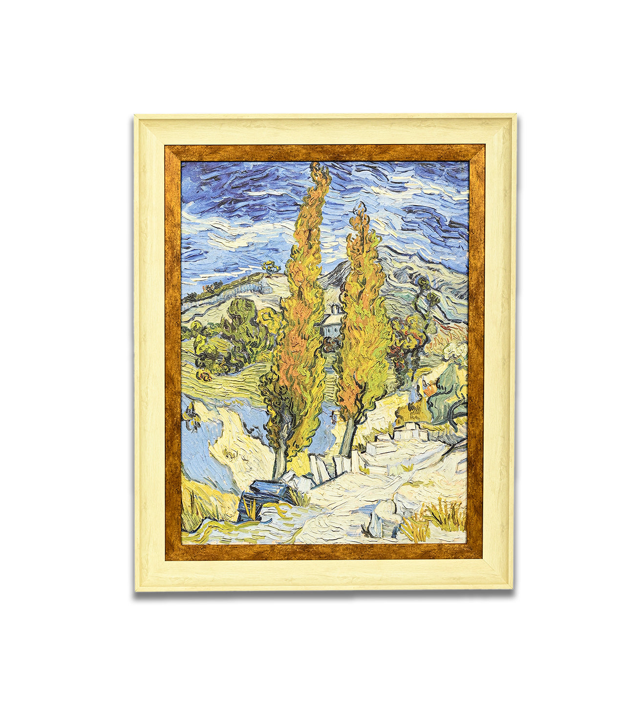 Two Poplars In The Alpilles Near Saint Remy by Vincent Van Gogh