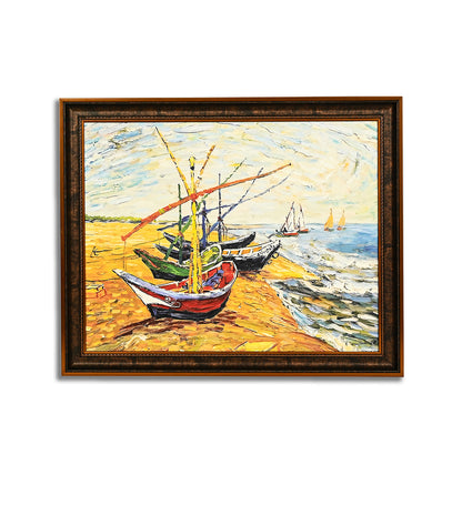 Fishing Boats on the Beach at Saintes-Maries by Vincent Van Gogh