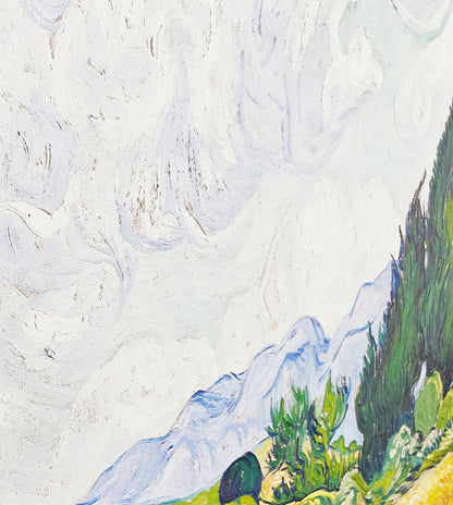 A Wheatfield with Cypresses by Vincent Van Gogh