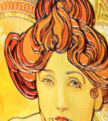 The Precious Stones: Topaz by Alphonse Mucha