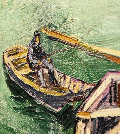Quay With Men Unloading Sand Barges by Vincent Van Gogh