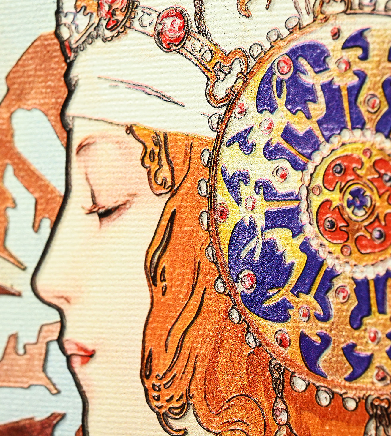 Byzantine Heads Blonde by Alphonse Mucha
