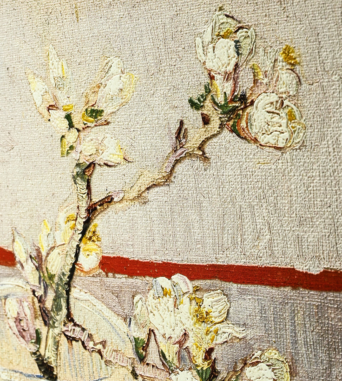 Sprig of Flowering Almond in a glass by Vincent Van Gogh