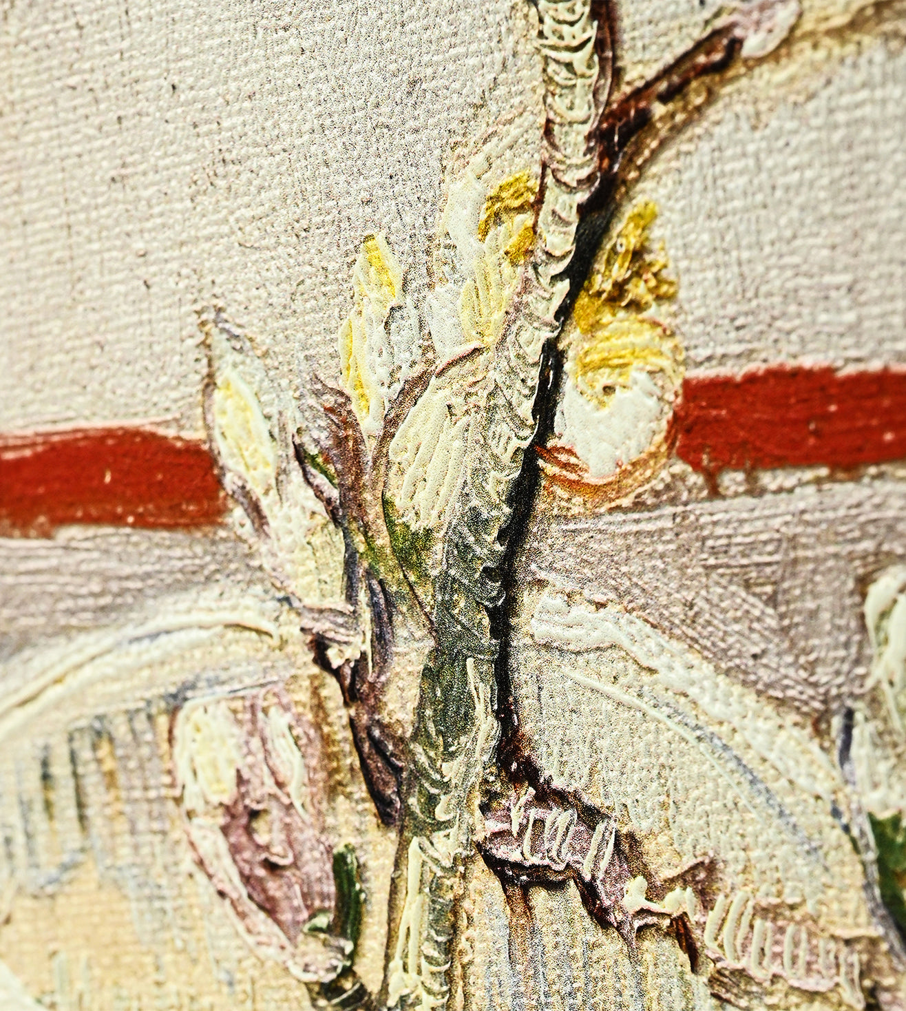 Sprig of Flowering Almond in a glass by Vincent Van Gogh