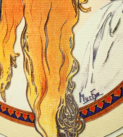Byzantine Heads Blonde by Alphonse Mucha
