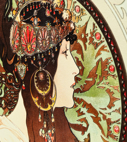 Byzantine Heads Brunette by Alphonse Mucha