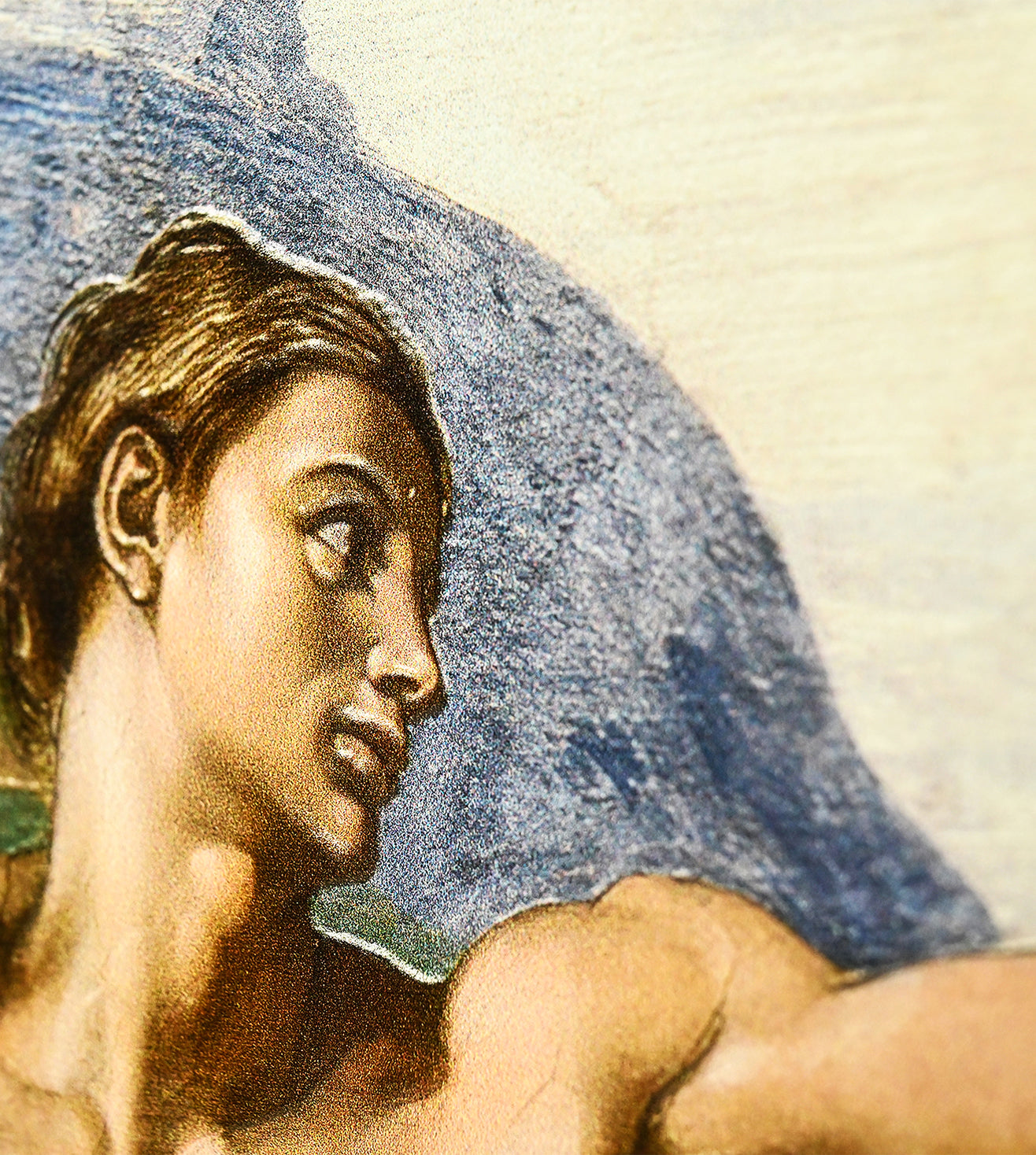 The Creation of Adam perspective by Michaelangelo