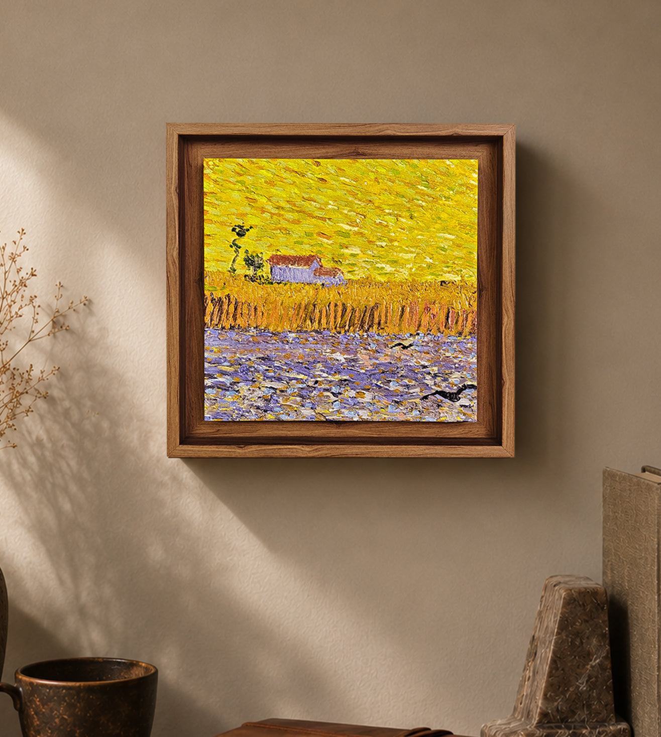 Wheatfield Under a Golden Sky
