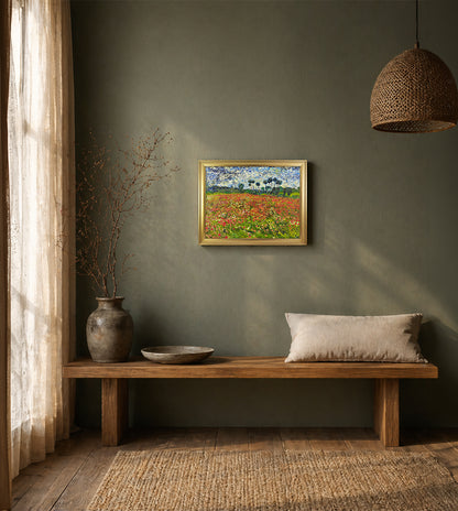 Poppy Field by Vincent van Gogh – Premium Framed Wall Art