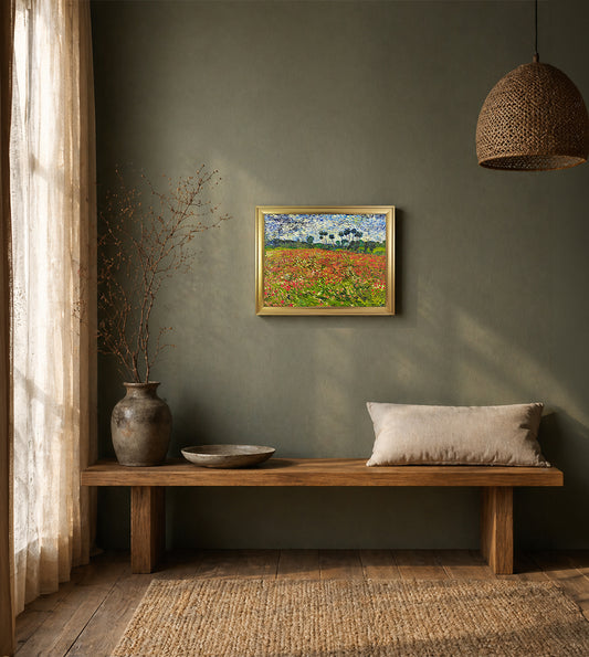 Poppy Field by Vincent van Gogh – Premium Framed Wall Art