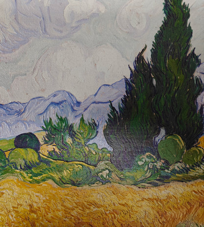 A Wheatfield with Cypresses by Vincent Van Gogh