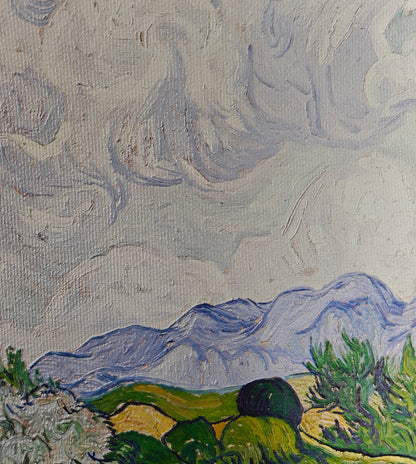 A Wheatfield with Cypresses by Vincent Van Gogh