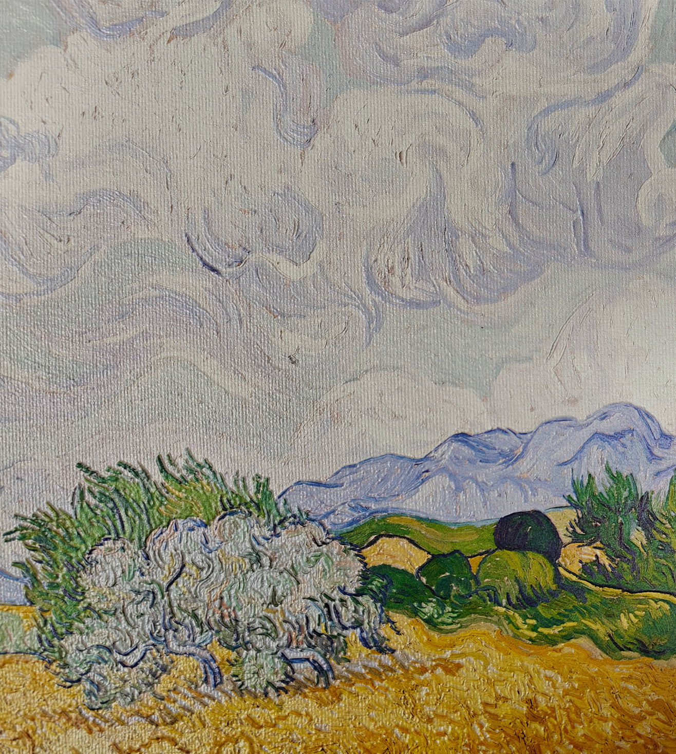 A Wheatfield with Cypresses by Vincent Van Gogh