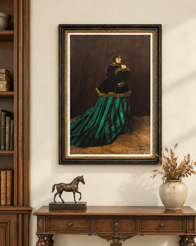 The Woman in the Green Dress (Camille) by Claude Monet