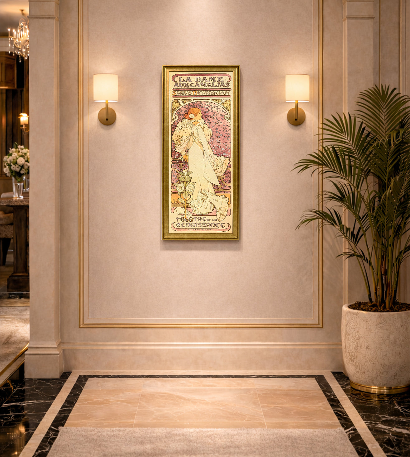 La Dame aux Camelias The Lady of the Camellias by Alphonse Mucha