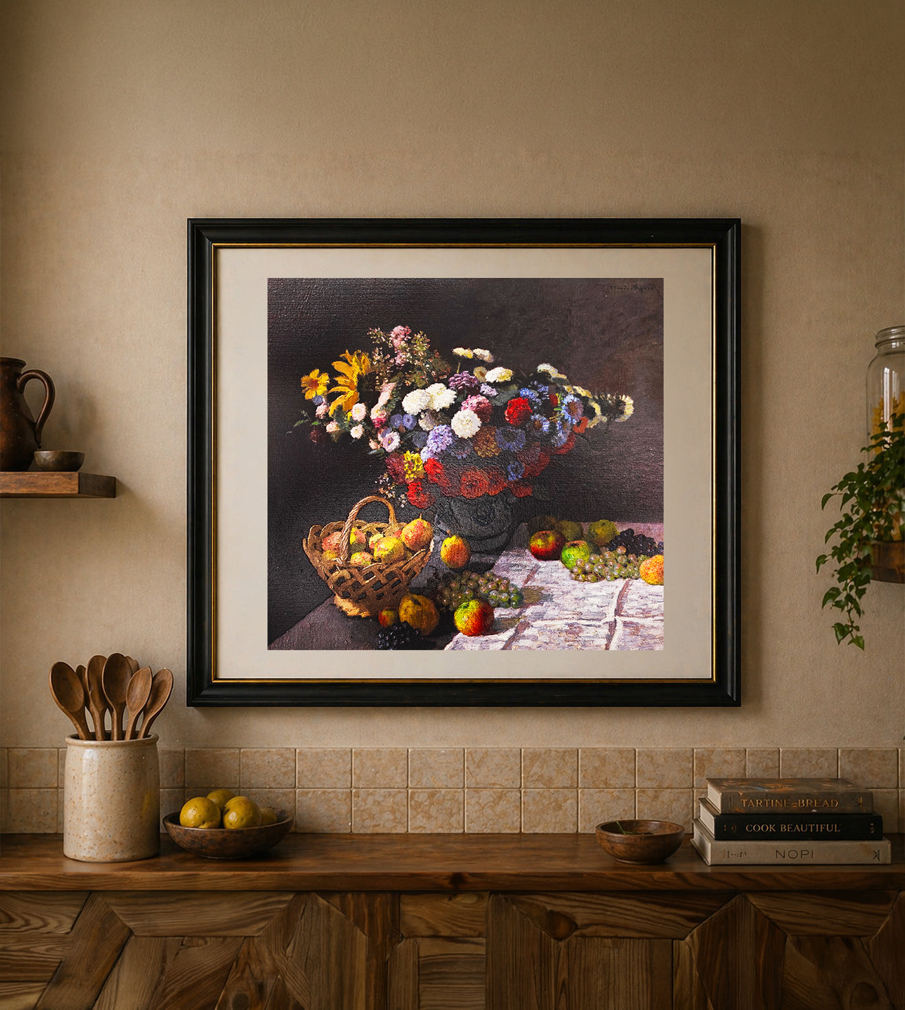 Still Life with Flowers and Fruit by Claude Monet