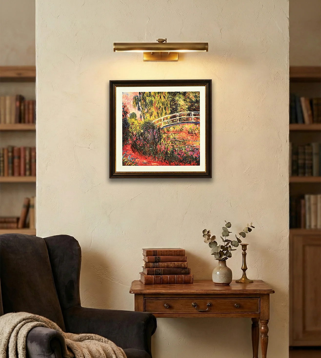Bridge Over a Pond of Water Lilies by Claude Monet – Premium Wall Art Reproduction
