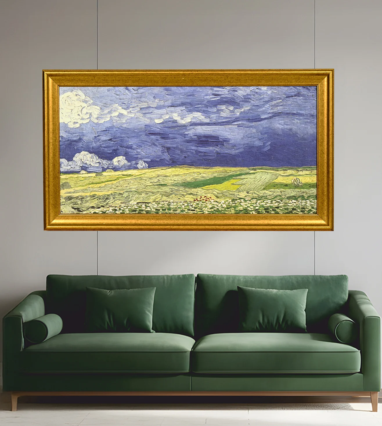 Wheatfield Under Thunderclouds by Vincent Van Gogh